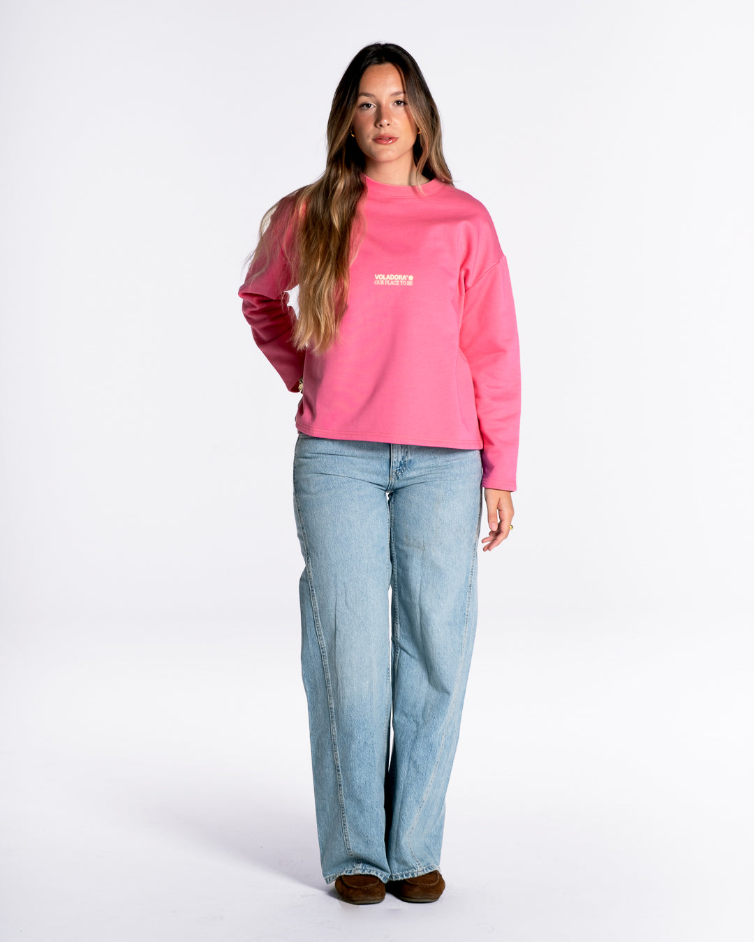 Lucia lleva la talla S y mide 1,73m