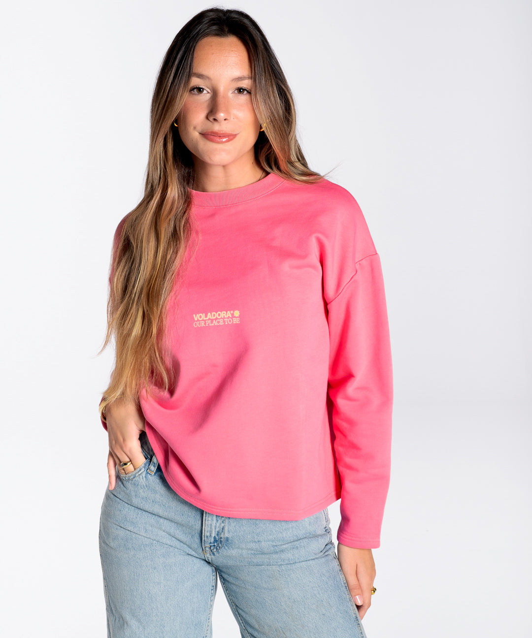 Lucia lleva la talla S y mide 1,73m