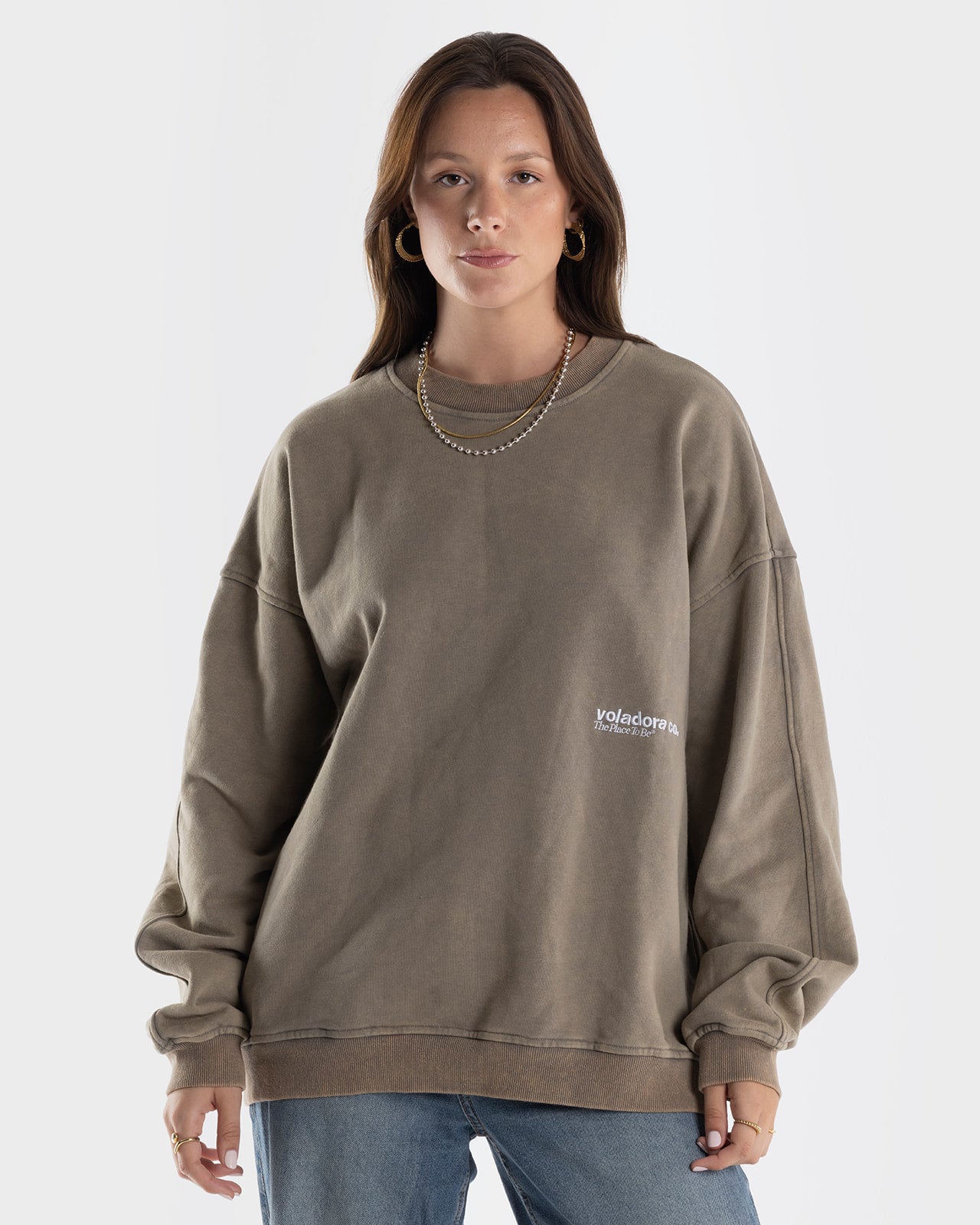 OLIVE "OP" Crewneck