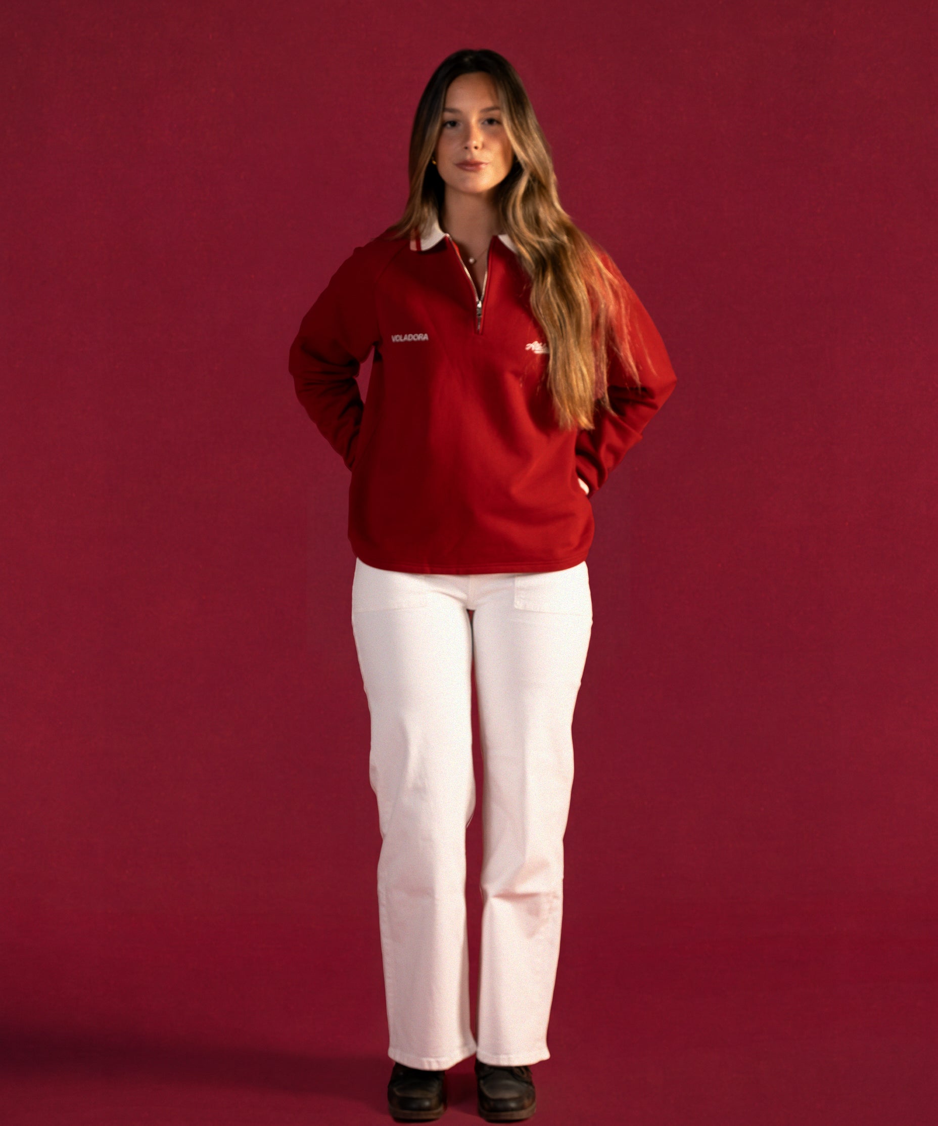 Lucia lleva la talla S y mide 1,73m