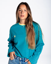 Lucia lleva la talla S y mide 1,73m