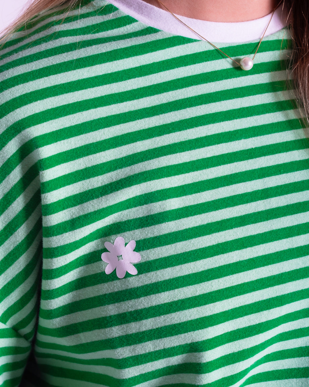 Lucia lleva la talla S y mide 1,73m