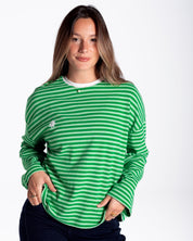 Lucia lleva la talla S y mide 1,73m