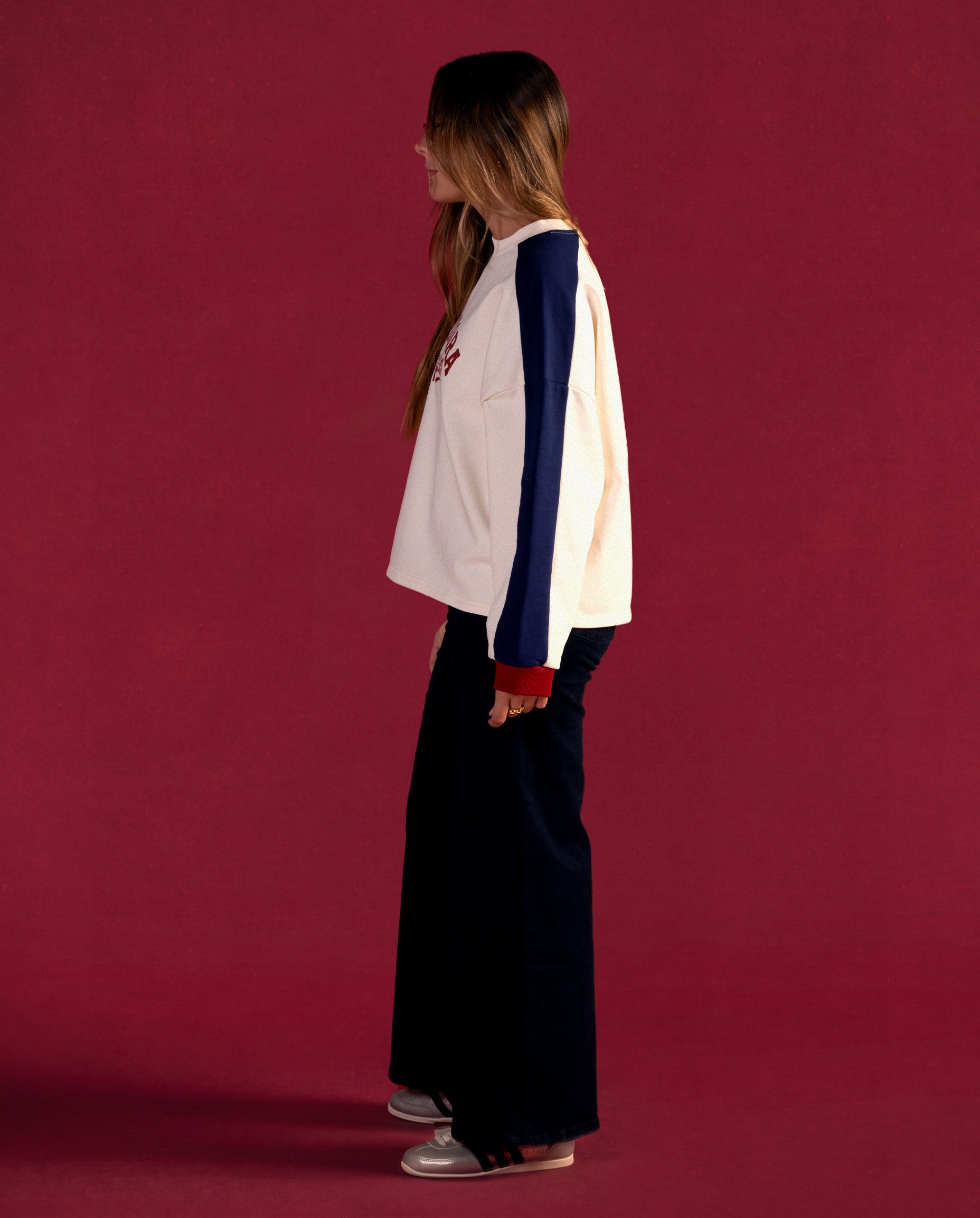 Lucia lleva la talla M y mide 1,73m