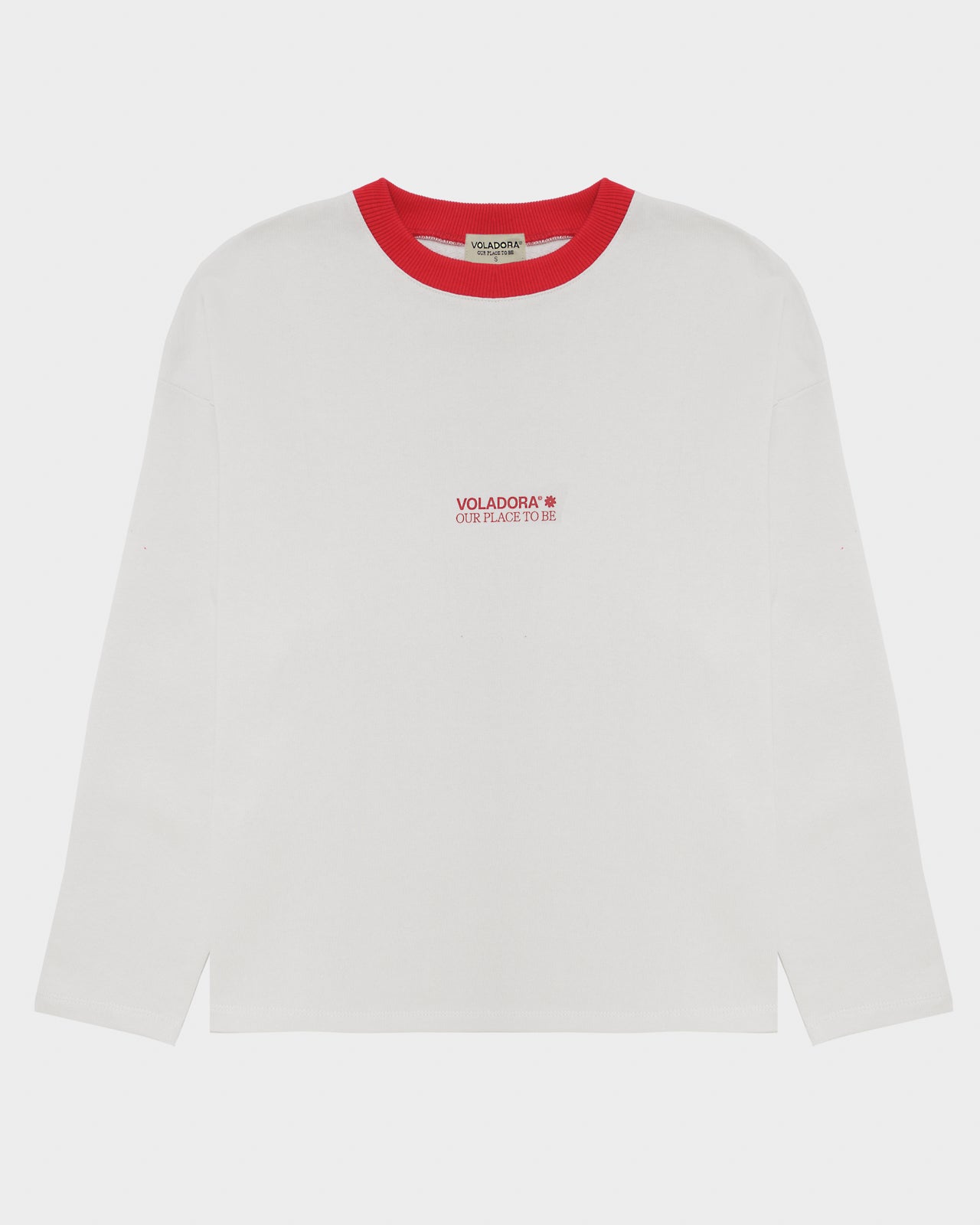 Crewneck Vlower- Cherry