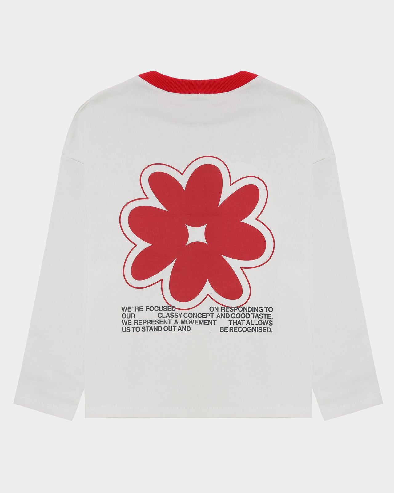 Crewneck Vlower- Cherry