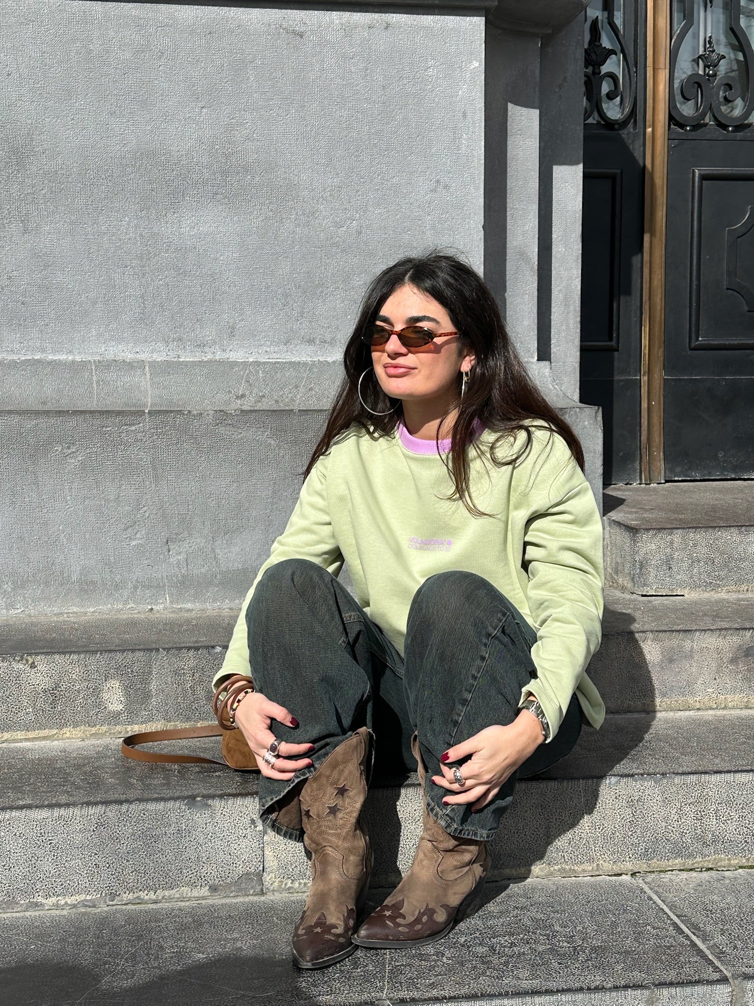 Crewneck Vlower- Lavanda