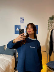 Crewneck Vlower- Navy